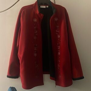 D&Co fleece coat size 2x full zip really nice detail